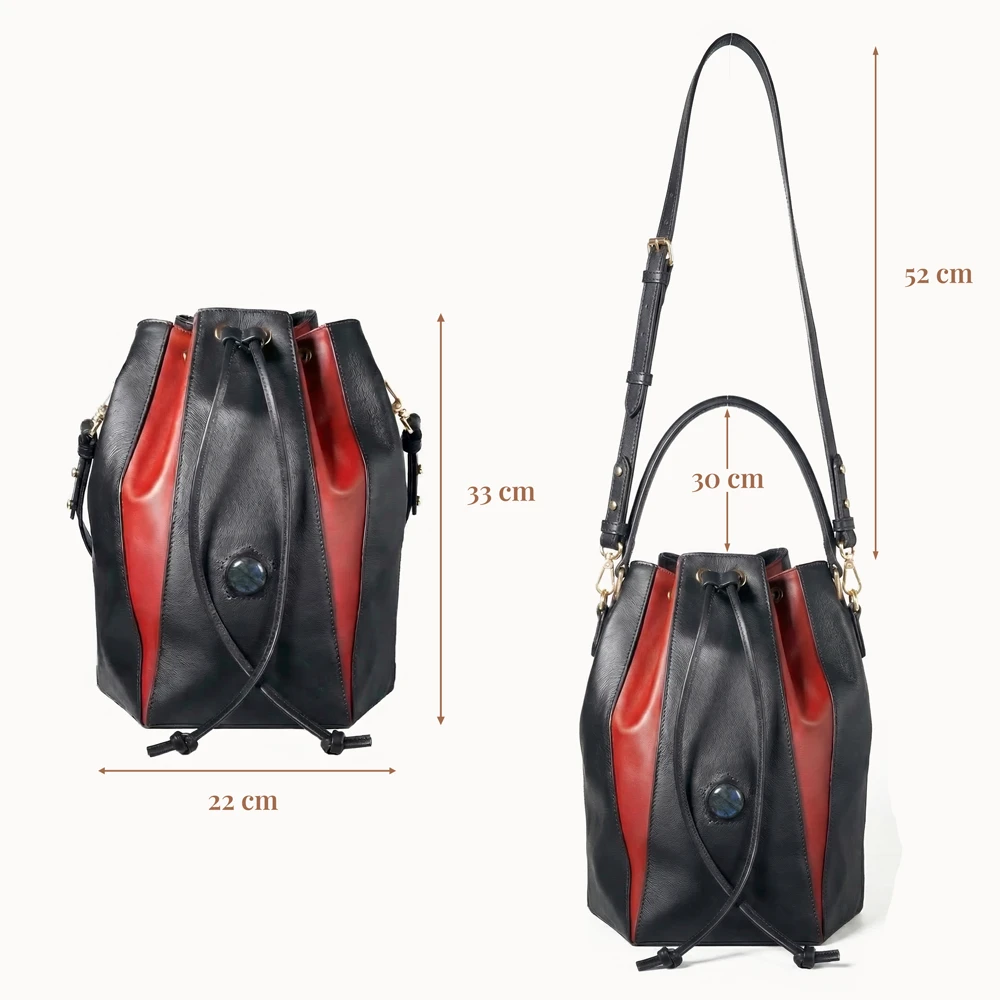sac 100% cuir naturel au maroc noir