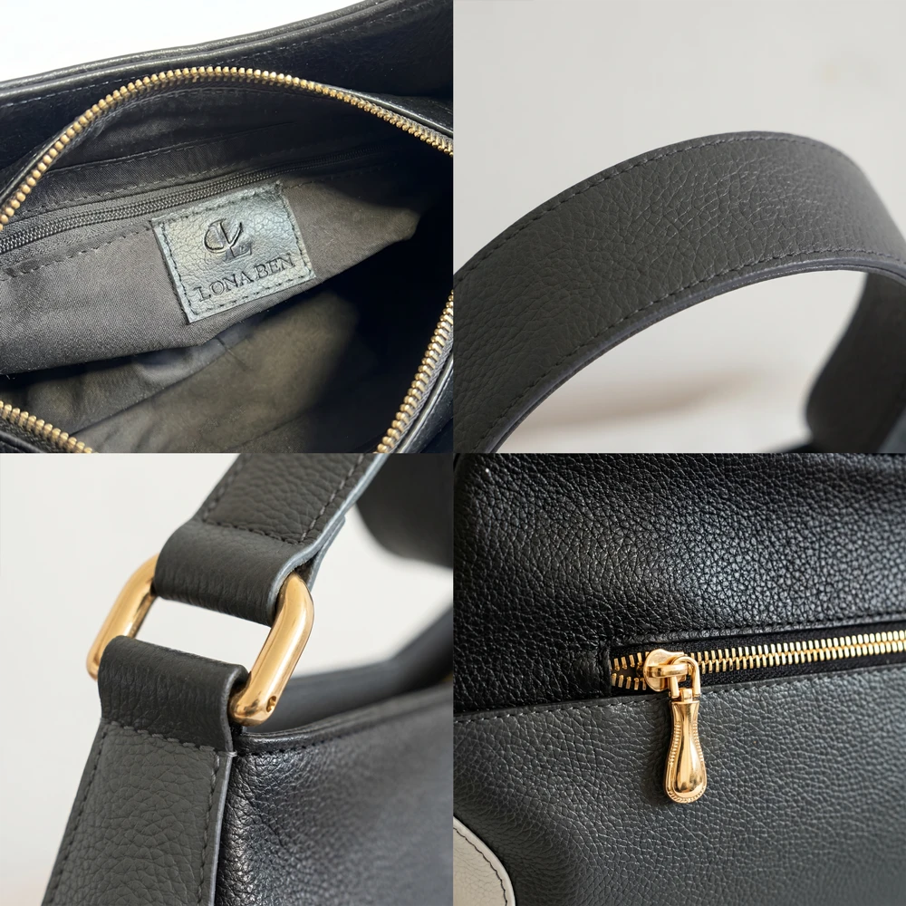 sac 100% cuir naturel au maroc noir