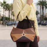 sac 100% cuir naturel au maroc camel chocolat