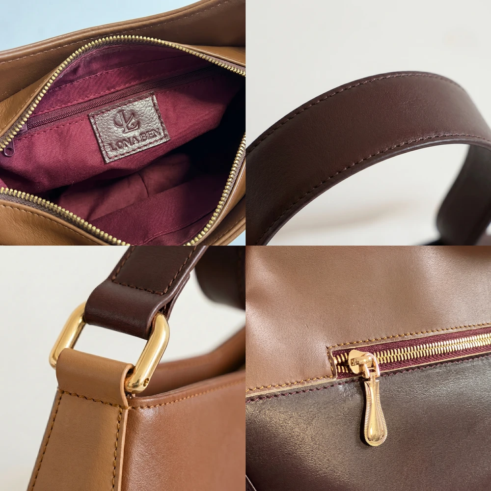 sac 100% cuir naturel au maroc camel chocolat