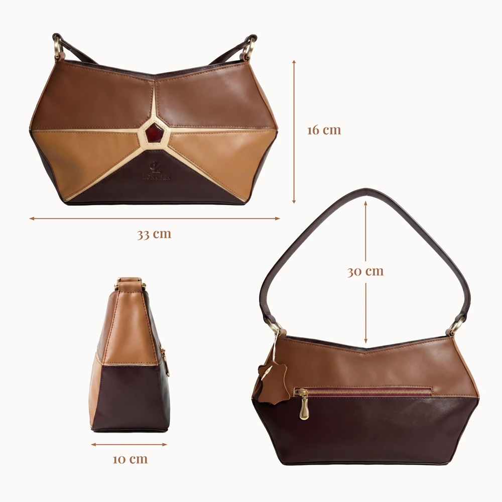 sac 100% cuir naturel au maroc camel chocolat