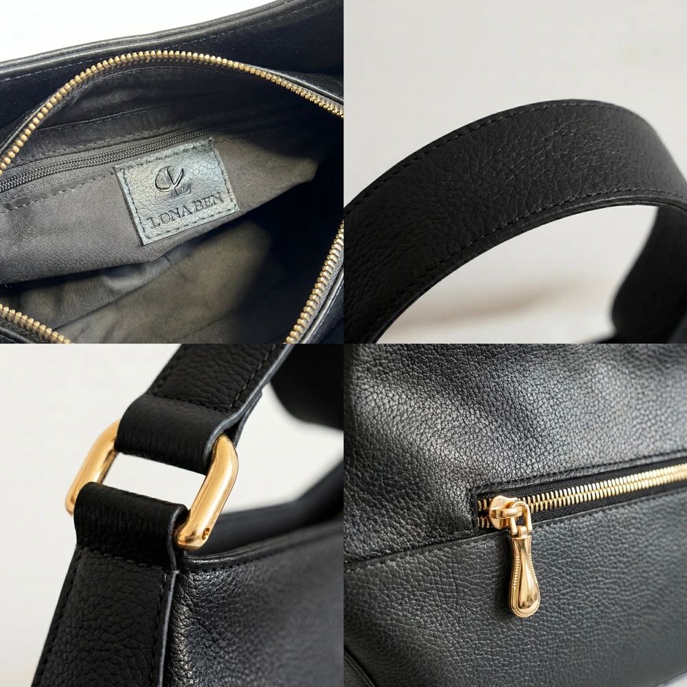 sac 100% cuir naturel au maroc noir creme