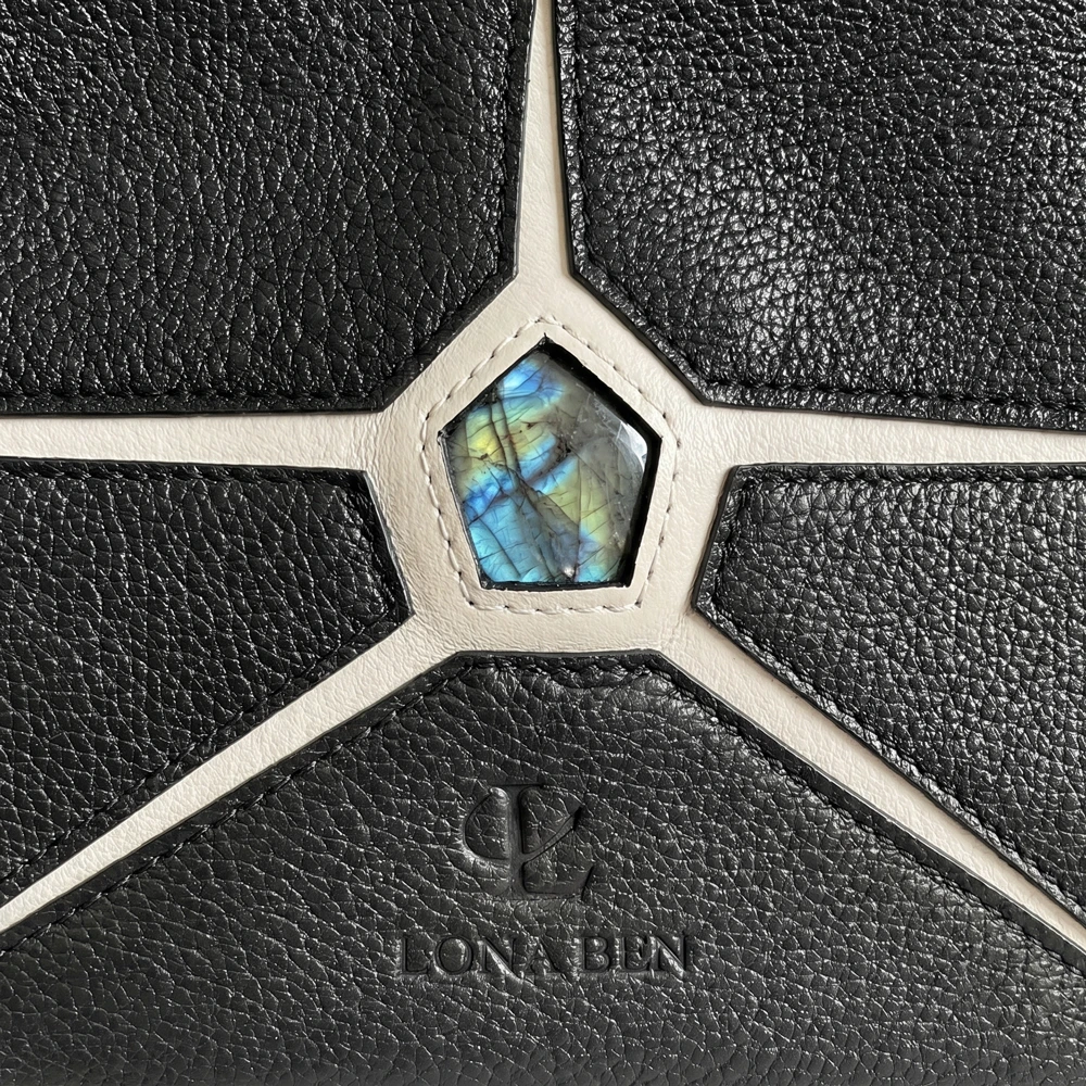 sac 100% cuir naturel au maroc noir creme