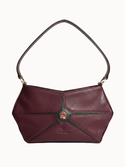 sac 100% cuir naturel au maroc bordeaux