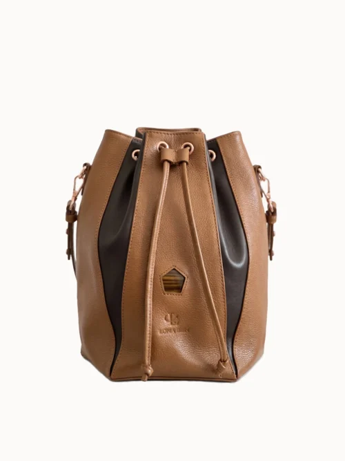 sac 100% cuir naturel au maroc camel et chocolat