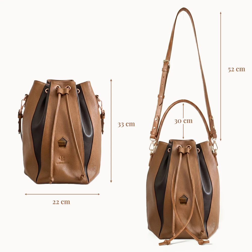 sac 100% cuir naturel au maroc camel et chocolat