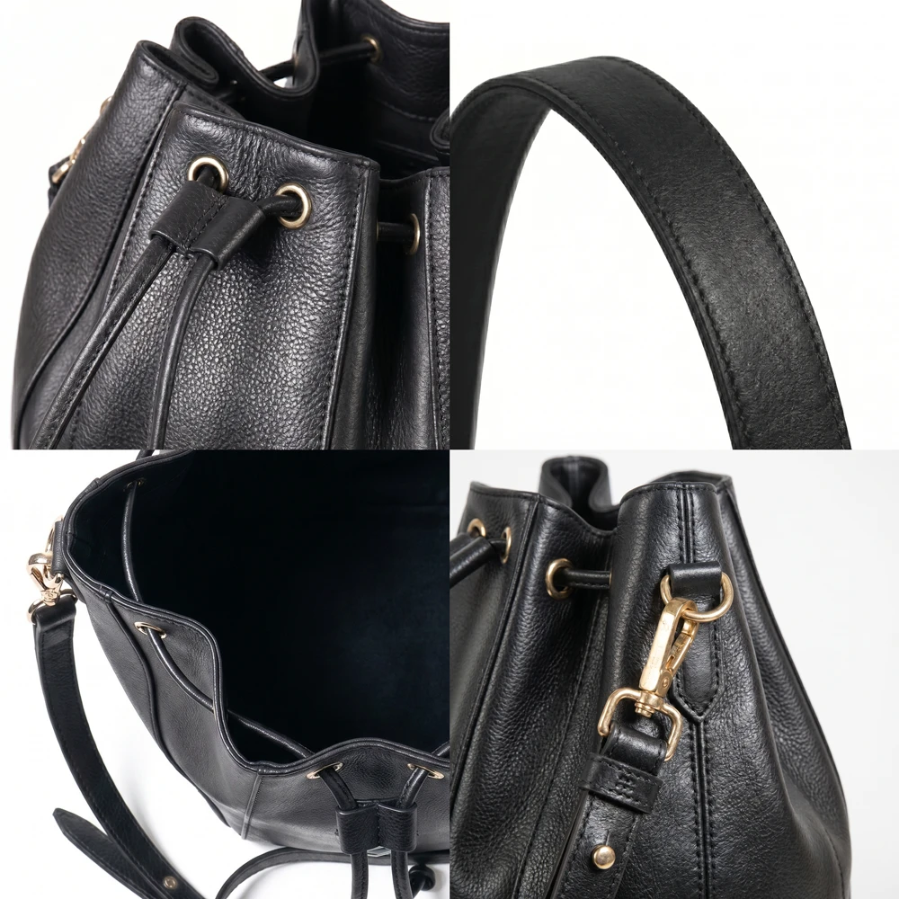 sac 100% cuir naturel au maroc noir